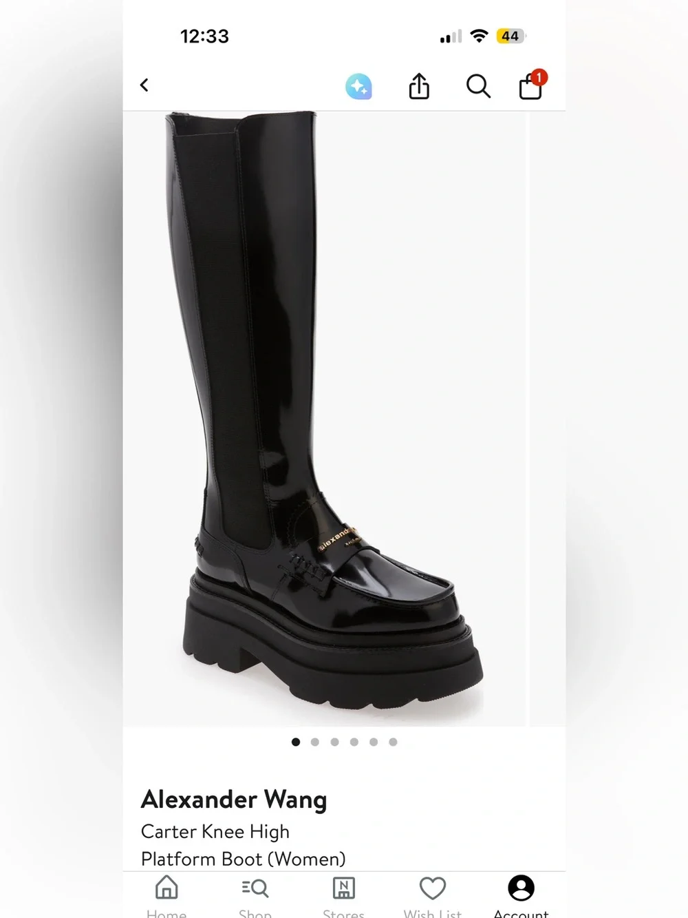 Alexander Wang Carter  Black Patent Over-the-Knee Platform Boots